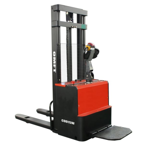 Ce ISO SGS Approved 1.5 Ton 1500 Kg Cdd15W EPS Stand-on Pedal Full Electric Stacker Truck