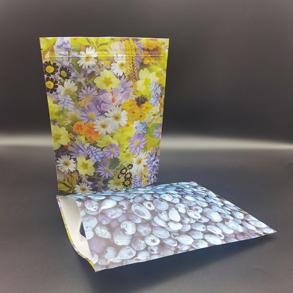 CTP Printed Compostable Packaging Bags Kraft Paper / PLA Custom Standing Pouch