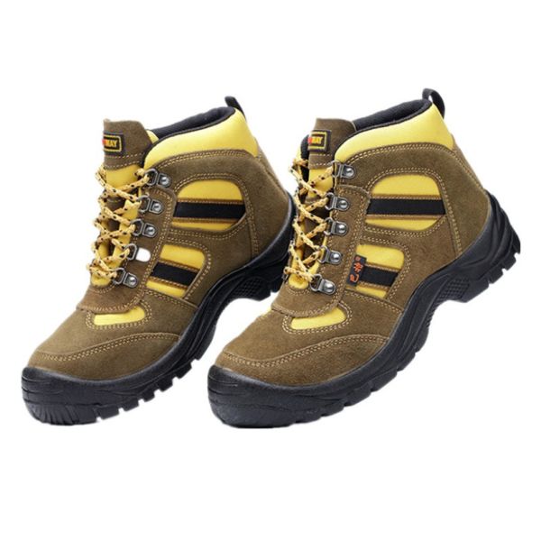 Exposed European Standard Anti-Smashing And Anti-Piercing High-Top Safety Shoes