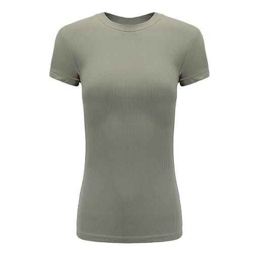 OEM maufactory T Bags Short Sleeve Big Breast Girl Sexy Repair Shirt European American Kardashian