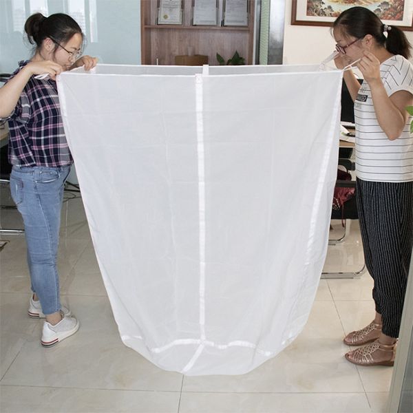 Drawstring Zipper Brewing Nylon Filter Bag For Brewing Beer , Eco Friendly