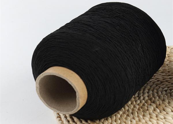 Linha elástica do poliéster preto, fio de borracha do látex 100# para o cabo elástico