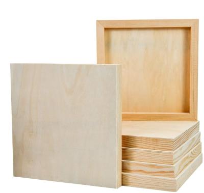 Unpolished wood cradle painting board is suitable for art and handicrafts wood canvas board