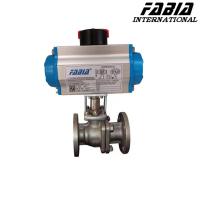 DN40 Flange pneumático industrial CF8 válvula de esfera de alta pressão