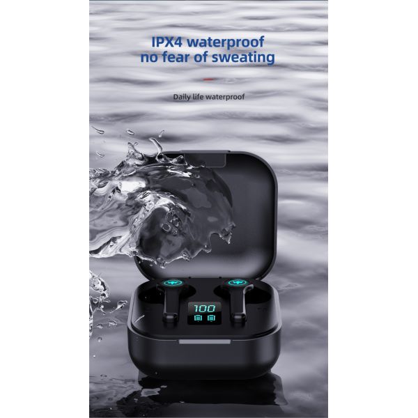 Wireless Sports Earphones Headphones In Ear Waterproof Digital Display Stereo Headphone Form Factor