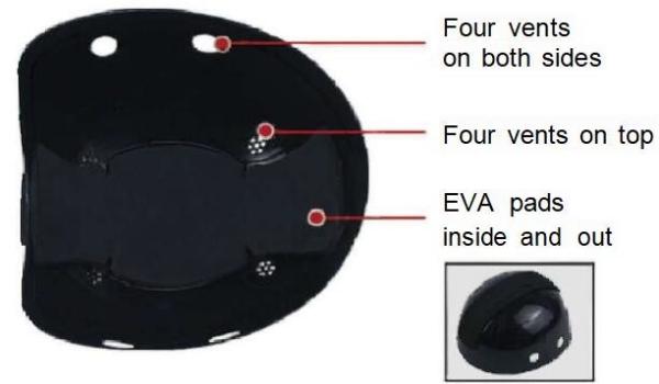 56cm-60cm Safety Bump Cap With Chin Strap Lightweight Green Bump Cap