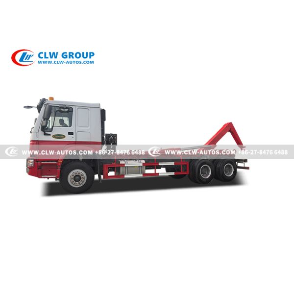 Sinotruk HOWO RHD 6x4 25-Ton Hydraulic Hook Lift Truck with Weichai 400HP Engine and RHD HW76 Cabin