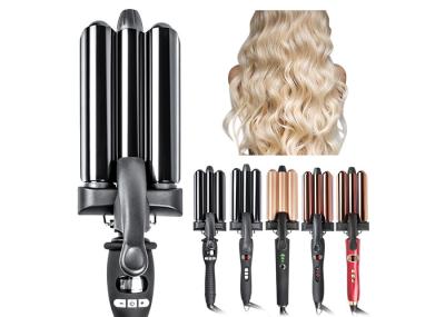 Titanium 22mm Triple Barrel Hair Waver Curling Iron for Deep Waves