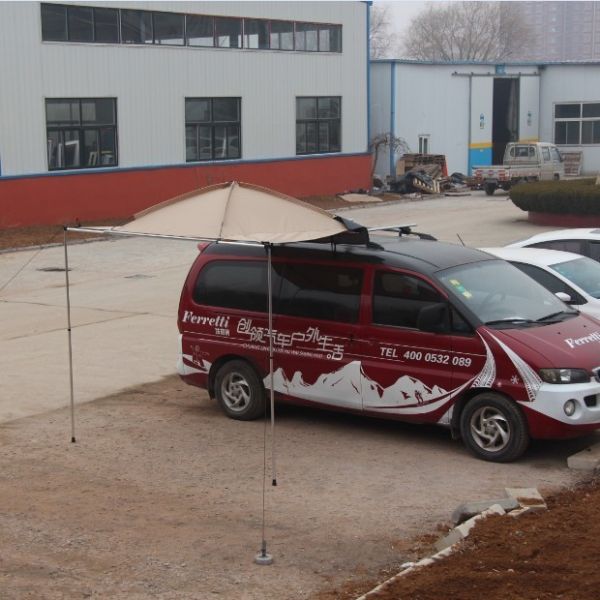 9KG Gross Weight Car Side Awning with Camping and Shower Tent Folding Size 162X19X10cm