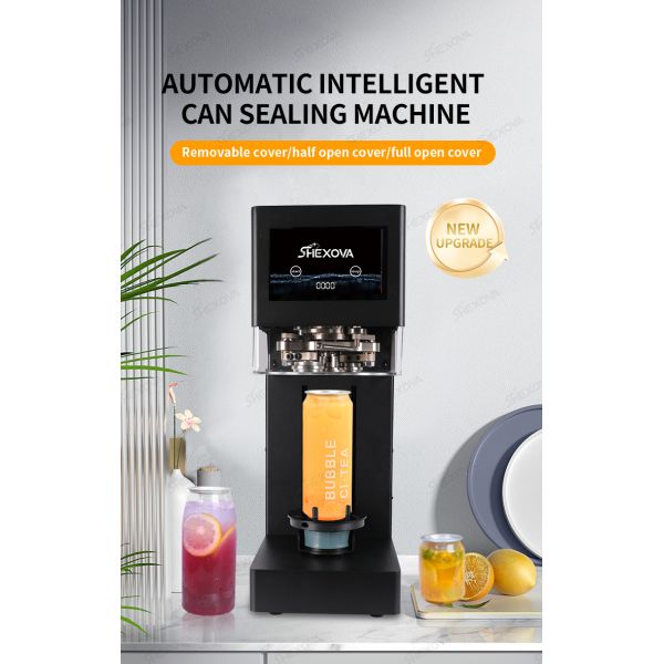 CE Non Rotating Automatic Can Sealer Machine For PET Bottle Can With Touch Screen