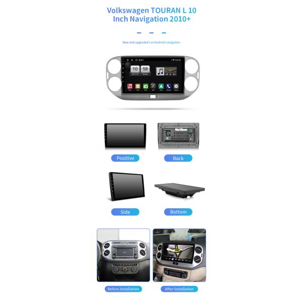 4G Wifi Internet Access GPS With Bluetooth For Car For Volkswagen TIGUAN  2010+