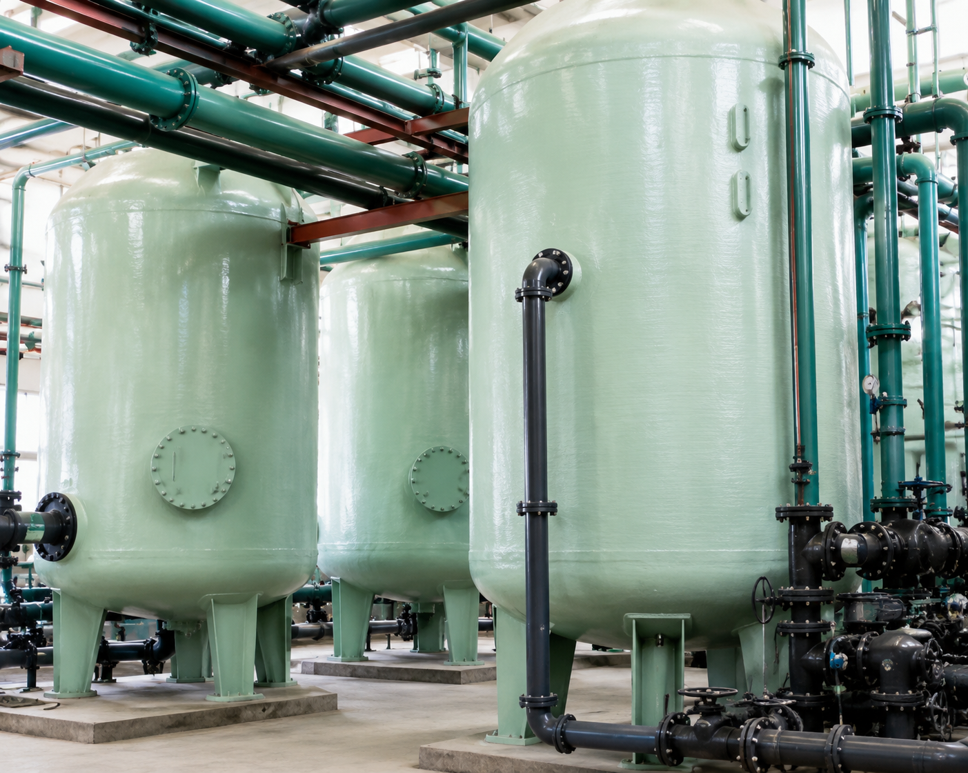 Easy Maintenance Pressure Brine Filter Water Filtration Equipment Corrosion Resistant