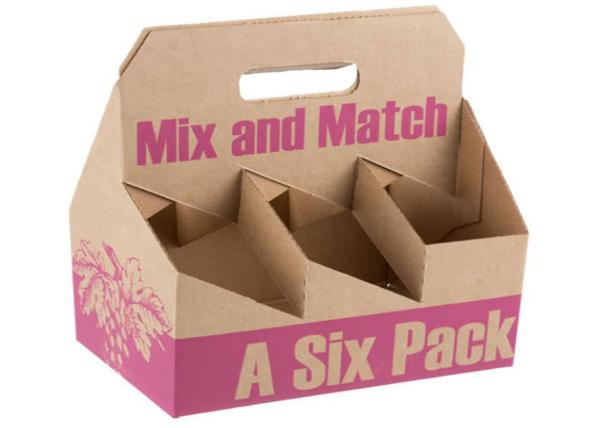 Fancy Custom Brown Personalized Gift Boxes For Business Corrugated Paper Pack Coffee Carrier 6 Cup Holder