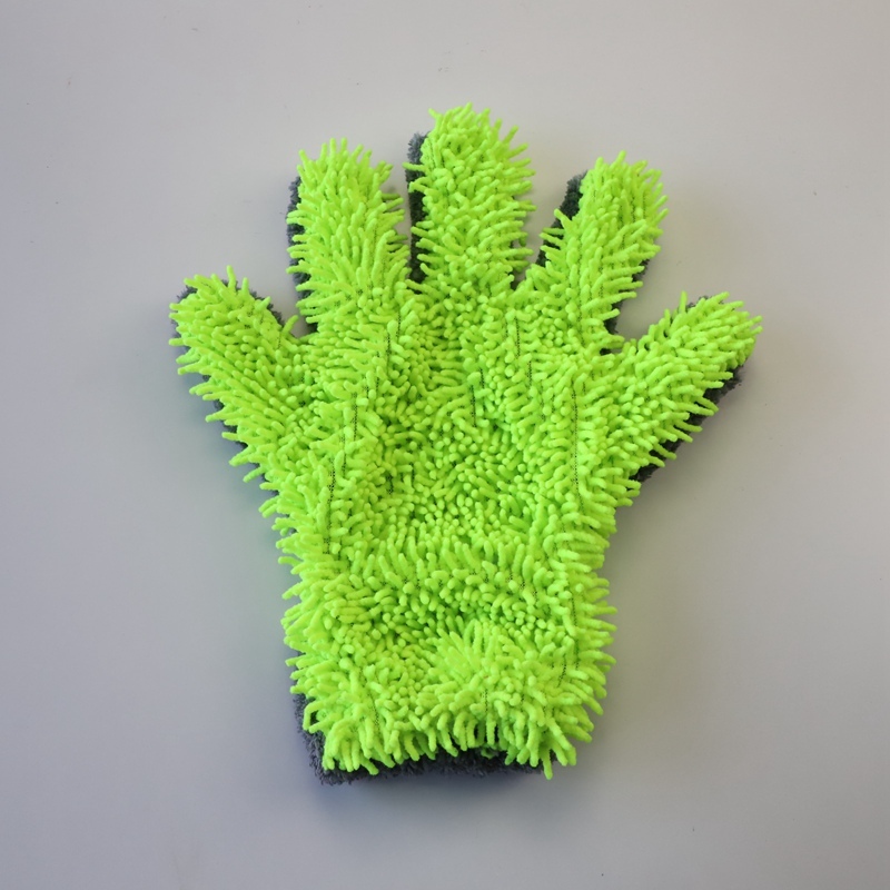 Eco Friendly 5 Finger Car Wash Mitt Super Absorbent Quick Drying