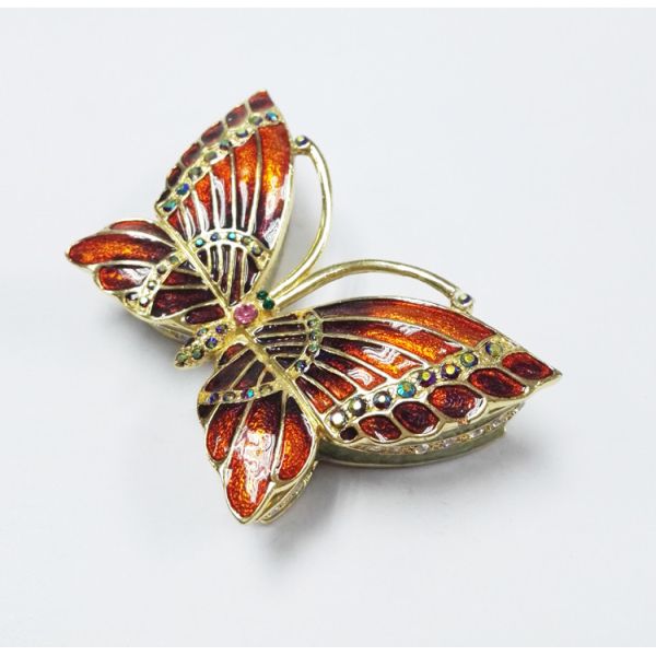 Hot sale cute butterfly shape jewelry box custom portable nice jewelry box