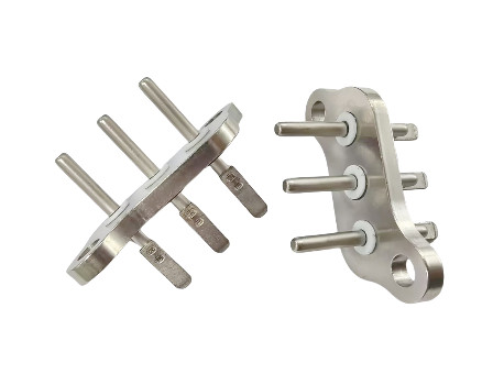 Dual Ceramic, Tinned Solder Tab High-Temperature Sealed Terminal for New Energy Electric Compressor