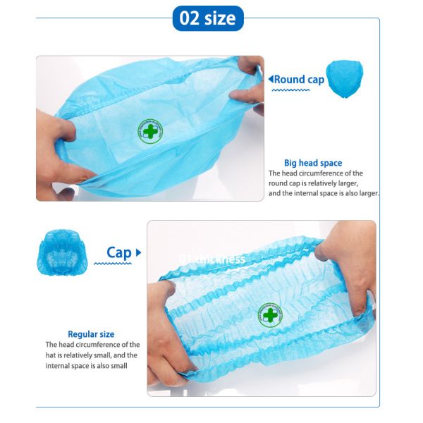 Non Woven Fabric Disposable Protective Suit Hospital Medical Surgical Nursing Cap