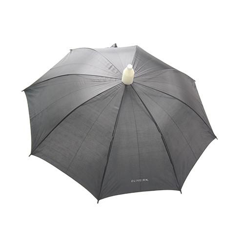 guarda-chuva da vara do Pongee do eixo do metal de 8mm com tampa plástica