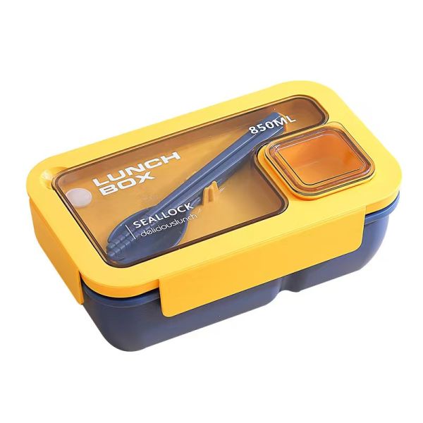 Reusable Portable Plastic Bento Lunch Box for All Applicable People at School Style