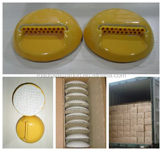 Ceramic Road Stud with Double Common Reflector and 20tons+ Anti-corrosion for Highway Safety
