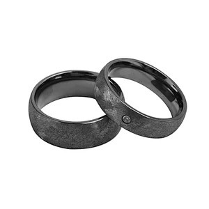 7mm Hammered Prong Custom Damascus Steel Ring Men Women Wedding Band Jewelry