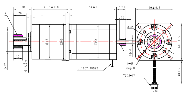 NEMA23 зацепило мотор коробки передач руки робота мотора 2.8A 1.2N.M Casun Stepper