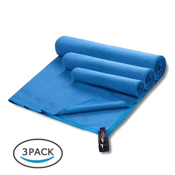 Microfiber Sports Towel Gym Fitness With Black Zipper Pocket Custom Logo Microfiber Sweat Towel Outdoor Travel Towel