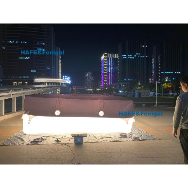 3.6kw Pad Helium Led With 4 Skirts DMX Control Bi-Color Outdoors Film Cinema Lighting Balloon