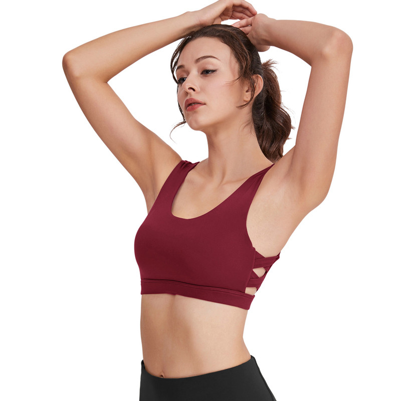 Йоги бюстгальтера спорт плечевых ремней верхняя часть Breathable водоемкой быстрая суша