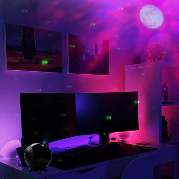 lâmpada romântica da atmosfera Aurora Sky Star Projection Lamp 5m do quarto sonhador de 240V