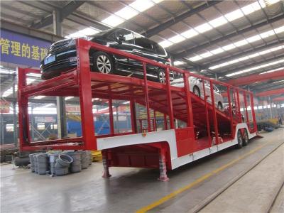 Reboque de dois eixos, de pernas de aterragem de dupla velocidade, para transporte de veículos