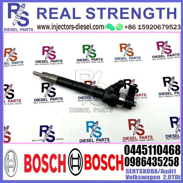 Injetor diesel 0445110468 do combustível comum do trilho 0986435258 para o motor de SERT/SKODA/Audi/Volkswagen 2.0TDI/1.6TDi