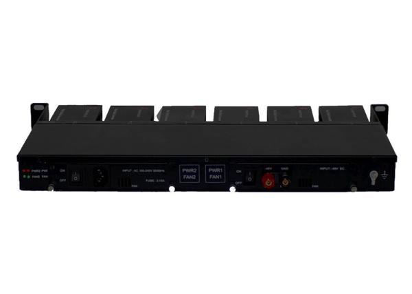Rack Mount 12 Slot 19 Inch Mini Media Converter Rack Chassis With Dual Power DC48V