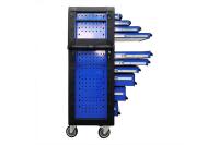 Azul removível 27 organizador superior Lockable Drawers do metal da caixa de ferramenta 7 da polegada