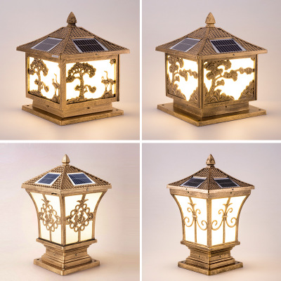 50000 Hours Working Lifetime Aluminum Solar Post Light for Outdoor Main Gate Pillar
