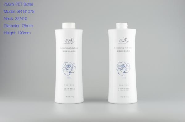 750ml big size PET bottle, tower shape design hair conditioner bottle with lotion pump