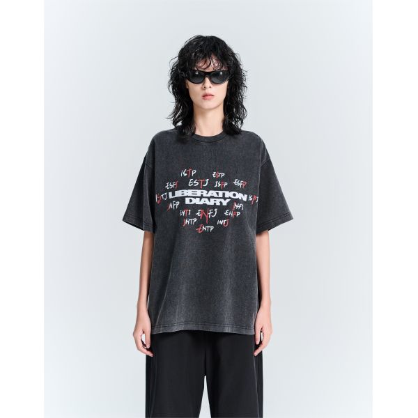 100% Cotton Men Women Tee Shirts Short Sleeve DTG Print Screen Puff Acid Washed T-shirts