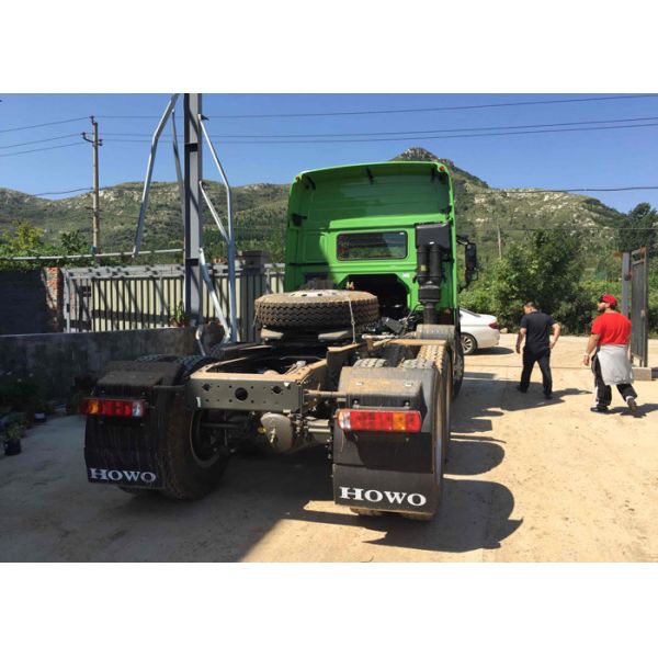 Cama baja del camión 290HP del tractor remolque del consumo de combustible SINOTRUK HOWO sola