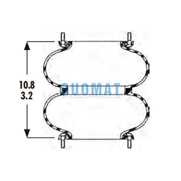 2B9-240 Goodyear Air Bellow 578-92-3-202 Flange Air Spring For Car Air Suspension