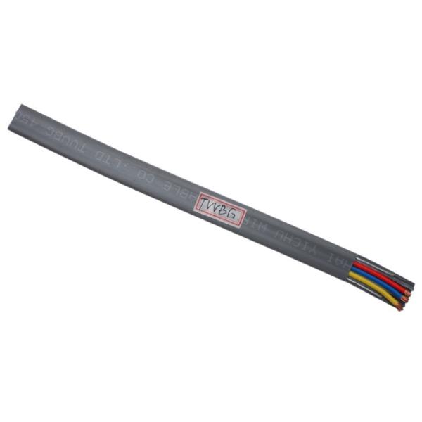 Flat Traveling Cameral Cable for Elevator with CE certificate TVVBG  with Special PVC Jacket in grey  color