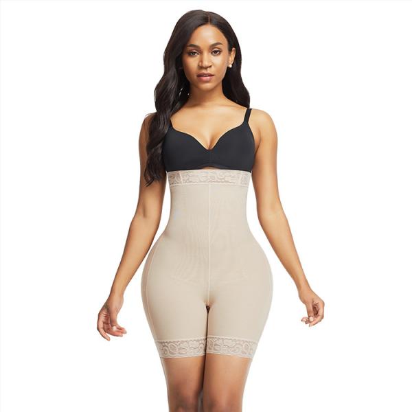 Standard Thickness HEXIN Sexy Elasticplus Plus Size Tummy Control Shapewear For Women
