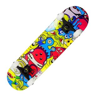 Скейтборд Dragon Four Wheel Red Pu Cushion Longboard Skateboard