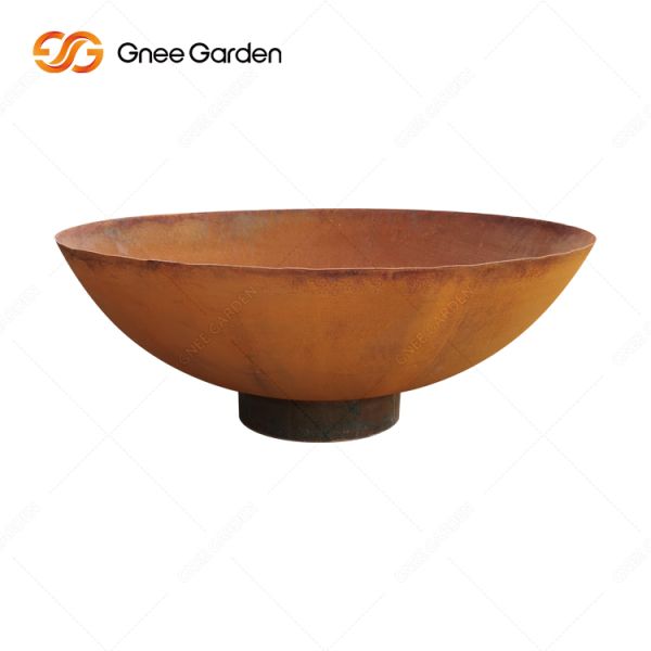Wood Burning Metal Fire Bowl Outdoor Corten Steel Fire Pits