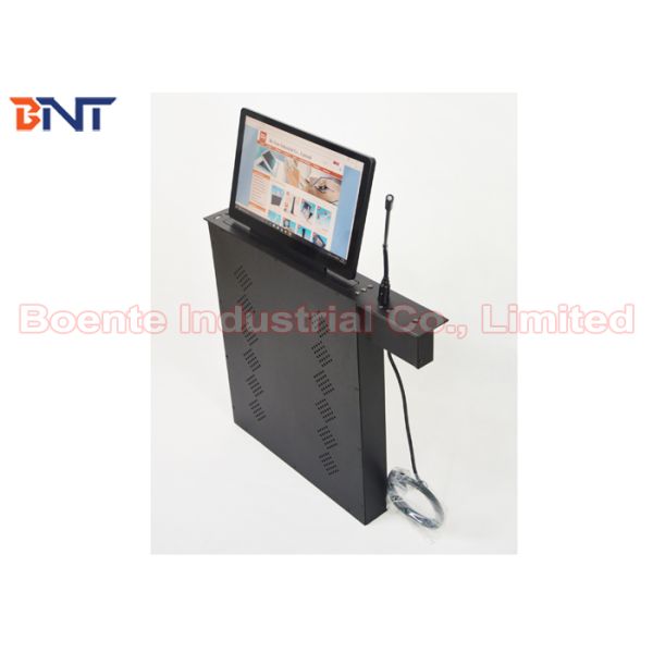 Conference Room Meeting Microphone Slim LCD Monitor Screen Motorized Lift 17.3 Inch 1080P Screen