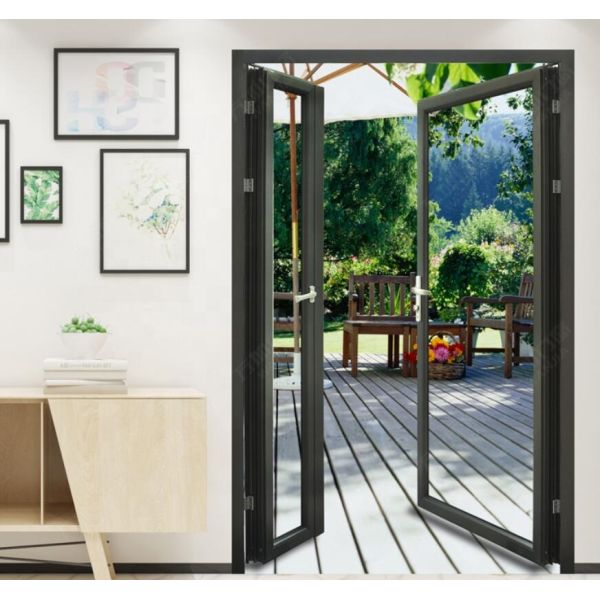 Solid Anti Corrosion Powder Coating Aluminum Alloy Door Frame Tempered