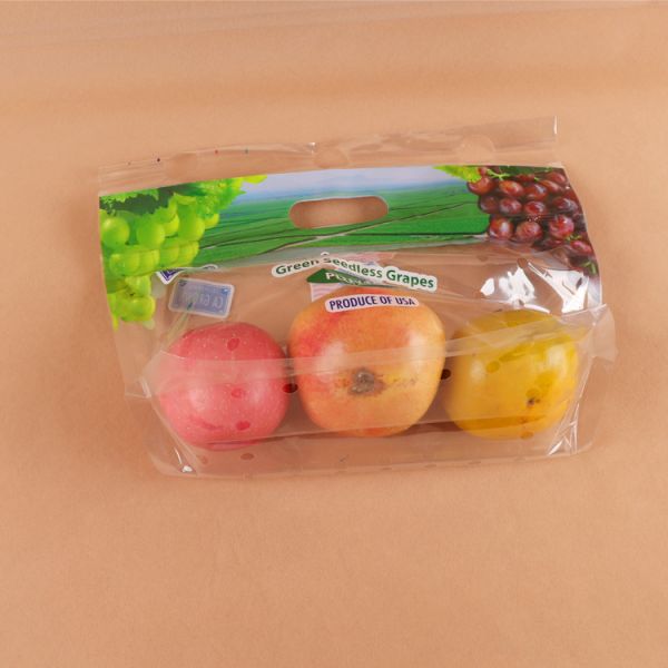 Stand Up Fresh Fruit Bags Resealable Supermarket Packaging With Breath Hole