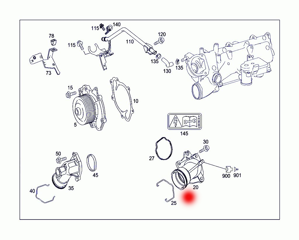 OEM A6422002015 6422002015 THERMOSTAT FOR MERCEDES-BENZ C-CLASS(W203)