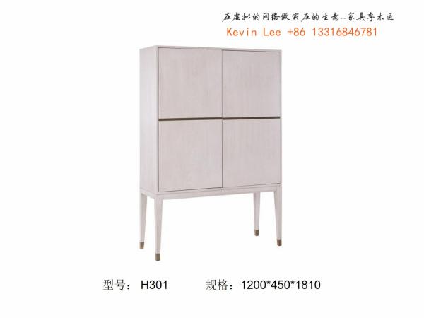 New American style Dining room furniture long table with six chairs and Buffet cabinets from China furniture supplier