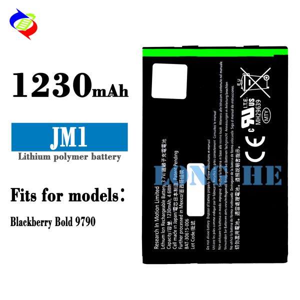 J-M1 original JM1 1230mAh Batería de teléfono celular para Blackberry 9900 9850 9860 9930 9790