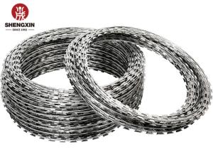 Anti Climb 1.6Mm 500M 25Kgs/Roll Barbed Tape Concertina Wire For Protection